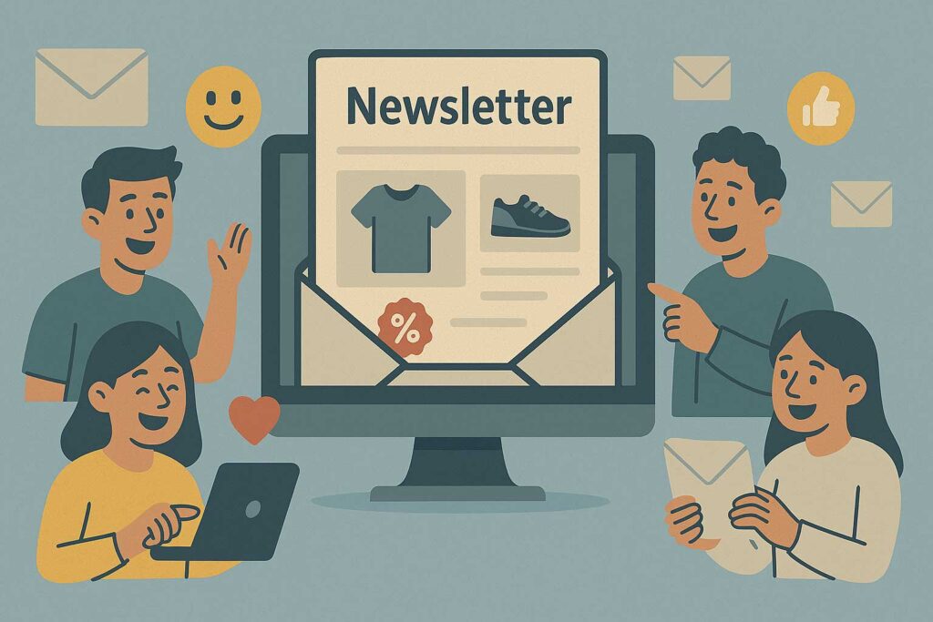 Engaged subscribers opening and interacting with personalized e-commerce emails.